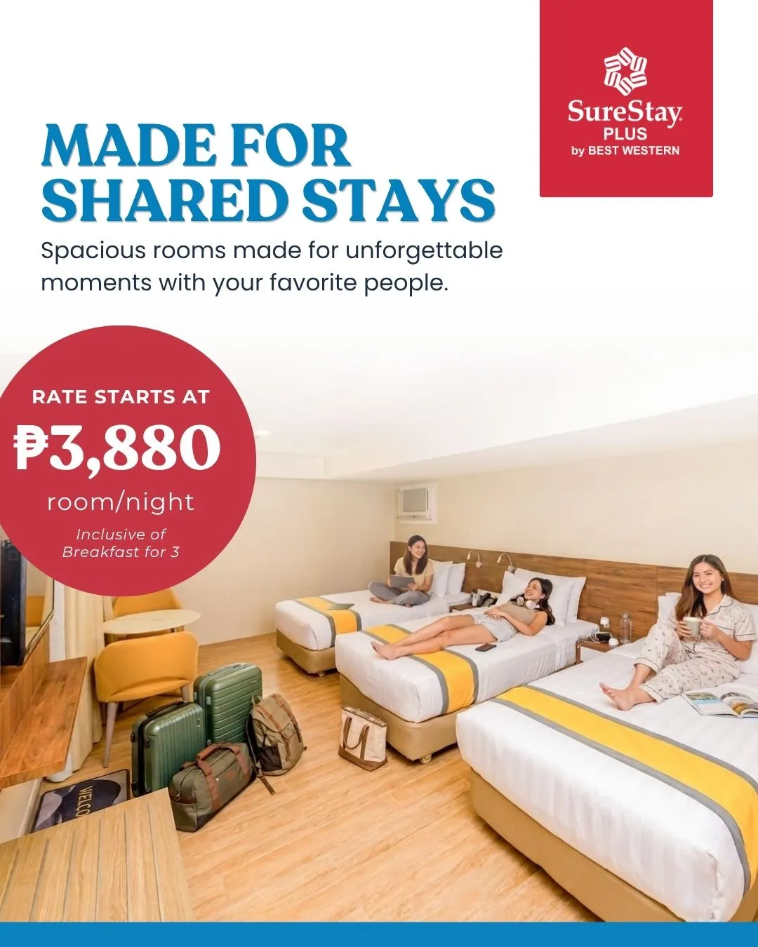 Experience comfort and convenience all in one room.