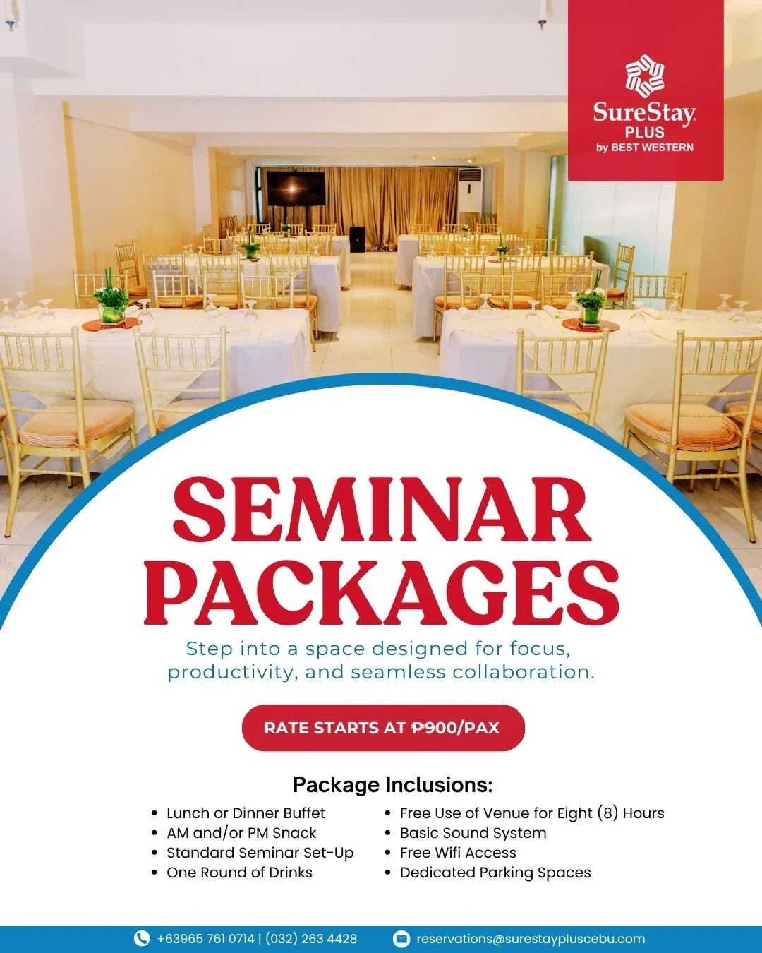 Make your next seminar or training session a success with a space designed for meaningful discussions and collaboration.